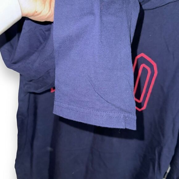 Navy Polo Ralph Lauren Graphic Pullover Hoodie Size M - Picture 4 of 6